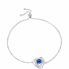  Ezüst Karkötő Ausztrál Kék Zafírral és Fehér Topázzal, Y61690 karkötő