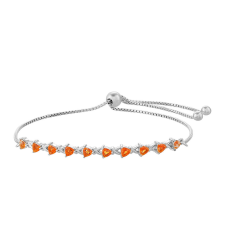 Ezüst Karkötő Padparadschai Kvarccal, PCY11231 karkötő