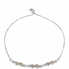  Ezüst Karkötő Pezsgő Moissanite-tal, Y62740 karkötő