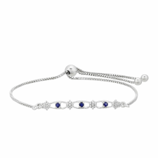 Ezüst Karkötő Thai Zafírral és Fehér Topázzal, PCY11472 karkötő