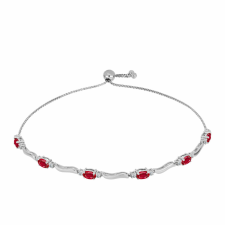 Ezüst Karkötő Vörös Acháttal és Fehér Topázzal, Y58863 karkötő