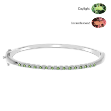  Ezüst Karperec Természetes Alexandrittal és Fehér Topázzal, Y61893 karkötő