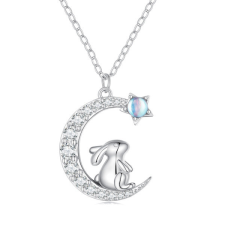  Ezüst női nyaklánc nyuszival nyaklánc