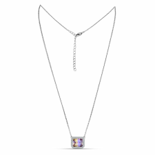  Ezüst Nyaklánc Anahi Ametrinnel és Fehér Topázzal, Y61405 nyaklánc