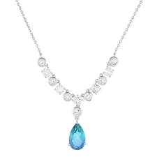  Ezüst Nyaklánc Páva Kvarccal és Fehér Topázzal, PCY11613 nyaklánc