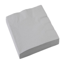 Ezüst Silver szalvéta 20 db-os 33x33 cm party kellék