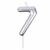  Ezüst Számgyertya '7' - 9.5 cm - Születésnapi Tortadísz