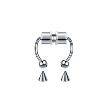  Ezüst Színű 316L Orvosi Acél Mágneses Ál Septum Piercing egyéb ékszer