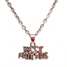  Ezüst színű Best Friends (legjobb barátok) felirat medál nyaklánccal nyaklánc