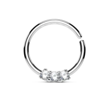  Ezüst Színű Karika Alakú Septum Piercing Cirkónia Kövekkel egyéb ékszer