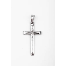  Ezüst Színű Rozsdamentes Acél Kereszt Medál, 2,2 x 2 cm nyaklánc