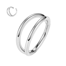 Ezüst Színű Titánium Dupla Karika Piercing - 8 mm egyéb ékszer
