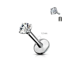  Ezüst Színű Titánium Labret Piercing Kővel egyéb ékszer