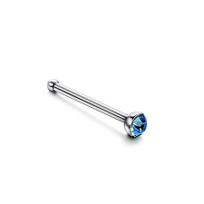  Ezüst Színű Titánium Piercing, Kék Kristály Kővel, 8,6 mm egyéb ékszer