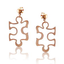 Ezüst Toscana Puzzle Fülbevaló- rosé fülbevaló