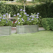 Ezüstszínű horganyzott acél kerti magaságyás 114x40x36 cm kerti tárolás