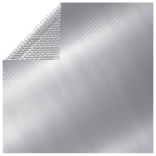 Ezüstszínű négyszögletes PE medencetakaró 800 x 500 cm medence kiegészítő