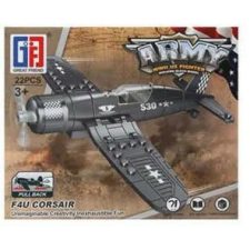 F4u Corsair hátrahúzhatós kis vadászgép építőjáték készlet barkácsolás, építés