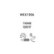 FA1 rugalmas cső kipufogó rendszer 117mm,erősítéssel kipufogó alkatrész