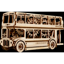 Fa 3D puzzle - londoni busz barkácsolás, építés