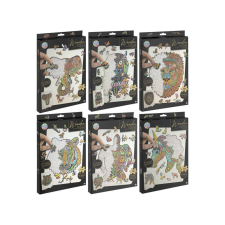 Fa állatos kirakó, puzzle, 130-140 db-os (30x22cm), 6 féle változat puzzle, kirakós