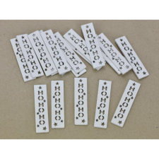  Fa Biléta HOHOHO fehér 2x8cm 20db/csomag dekorációs kellék