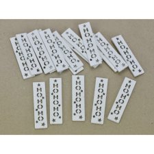  Fa Biléta &quot;HOHOHO&quot; fehér 2x8cm 20db/csomag dekorációs kellék