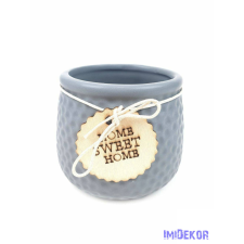  Fa címkés Home Sweet Home kaspó - Szürke dekorációs kellék