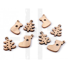  Fa dísz - 10 db dekorációs kellék