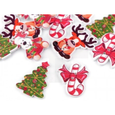  Fa díszgomb karácsonyi - 10 db/csomag karácsonyfadísz