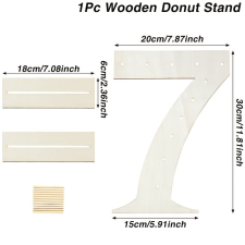  Fa édesség, fánk tartó állvány konyhai eszköz