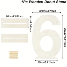  Fa édesség, fánk tartó állvány konyhai eszköz