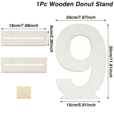  Fa édesség, fánk tartó állvány konyhai eszköz