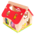  Fa farmház szortírozó kockákkal - Ecotoys gyermek játék, fa játék, oktató játék, színes kockák