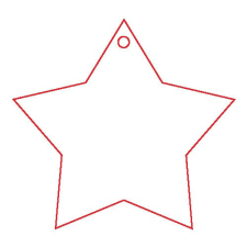  Fa figura 5db/csomag - Csillag dekorációs kellék