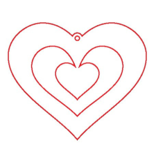  Fa figura 5db/csomag - Szivecske dekorációs kellék