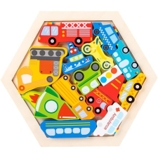  Fa formaillesztő játék - járműves puzzle, kirakós