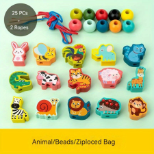  Fa gyöngyfűző oktatójáték Járművek - Kreatív és Fejlesztő Készségfejlesztő Játék Gyerekeknek készségfejlesztő