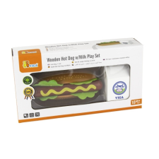 Fa hotdog és tej szett konyhakészlet
