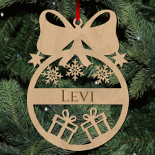  Fa karácsonyfadísz - Egyedi neves - Ajándék karácsonyfadísz