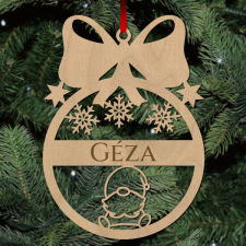  Fa karácsonyfadísz - Egyedi neves - Manó karácsonyfadísz
