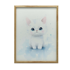  FA KERETES PLAKÁT CAT CZAR 50x70 CM grafika, keretezett kép