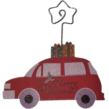  Fa kisautó névjegytartós 12cm - csomagos dekorációs kellék