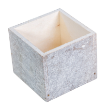  Fa láda szürke koptatott M8x9x9cm dekorációs kellék