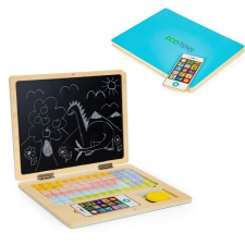 Fa mágneses oktató tábla laptop telefon és betűk ECOTOYS fajáték