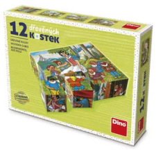  Fa mesekocka 12 db - Hófehérke puzzle, kirakós