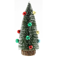  Fa műanyagból fémharangokkal 20 cm karácsonyi dekoráció