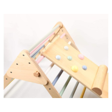  Fa Pikler-féle háromszög mászóka készlet Montessori rámpával - pasztell színekben készségfejlesztő
