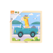 Fa puzzle 9 db - autó puzzle, kirakós