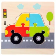  Fa puzzle autó - kirakó fából puzzle, kirakós